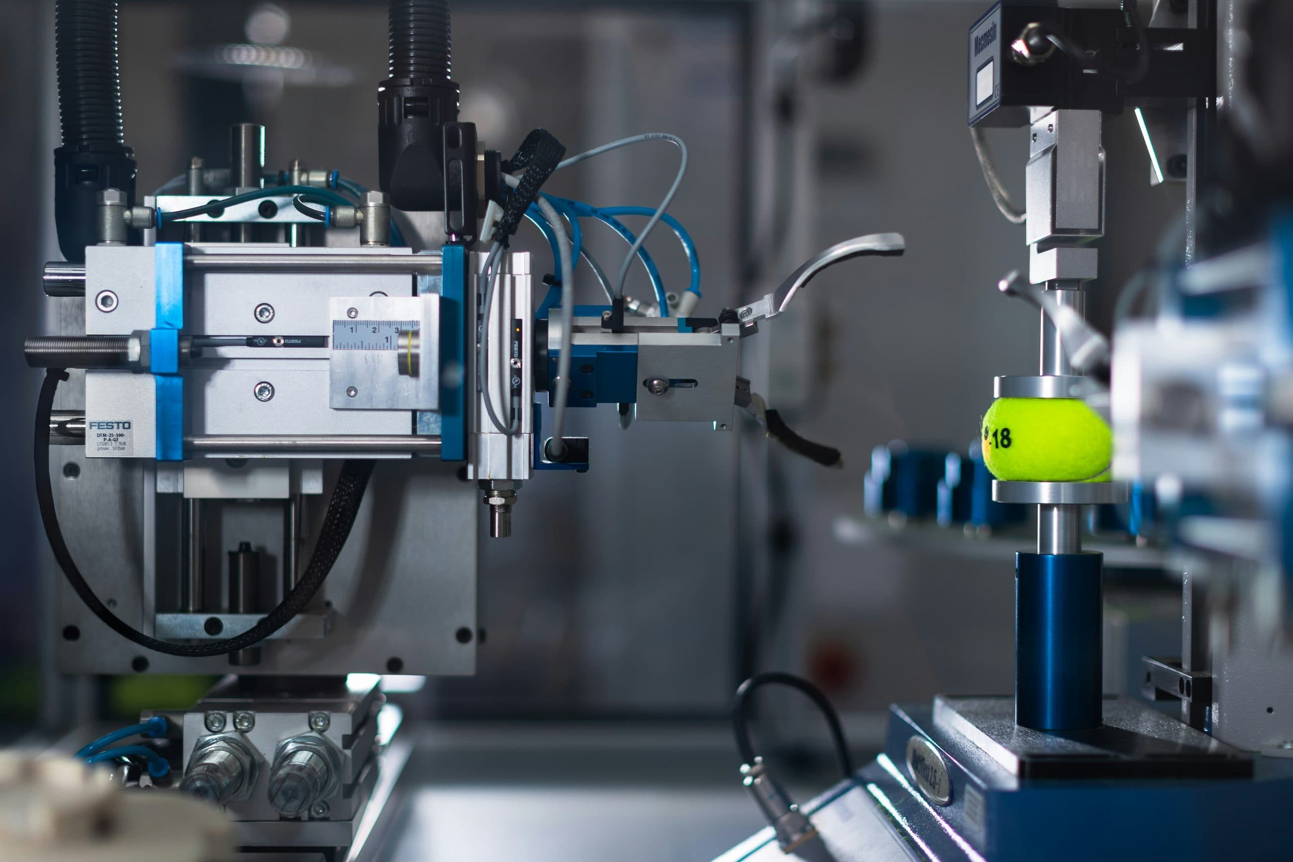 Precision engineering equipment mid-operation